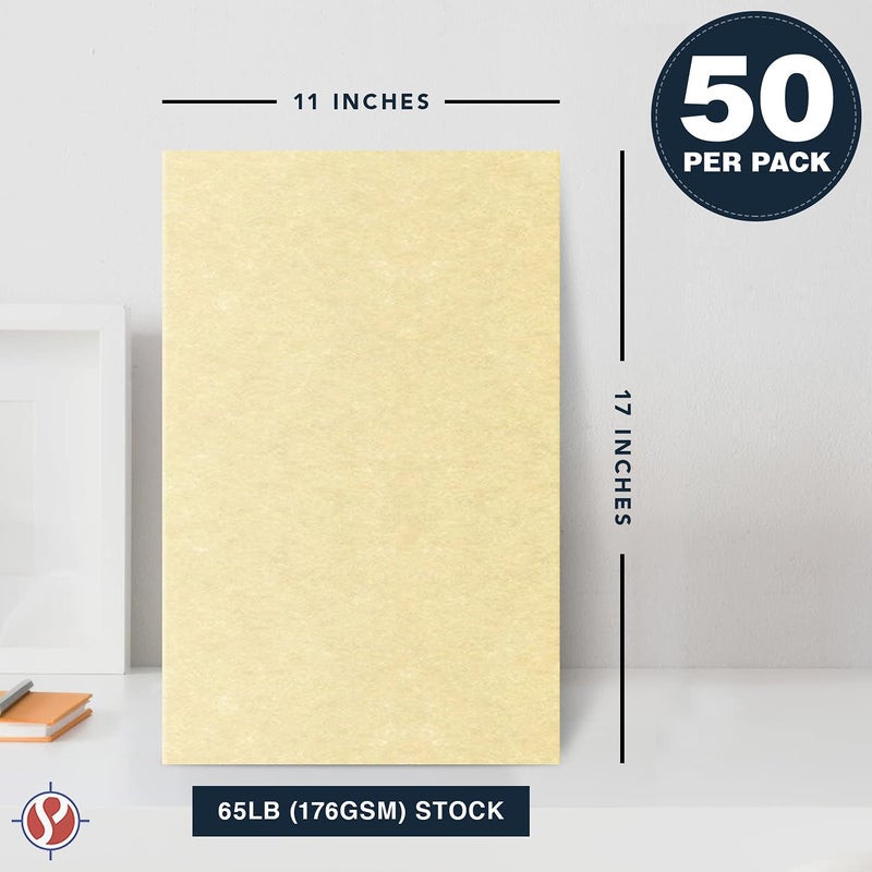 S Superfine Printing Ancient Gold Parchment Cardstock â€“ Great for Certificates, Menus and Wedding Invitations | 65Lb Cover (176gsm) | 8.5 x 11â€ | 50 Sheets per Pack - Image 5